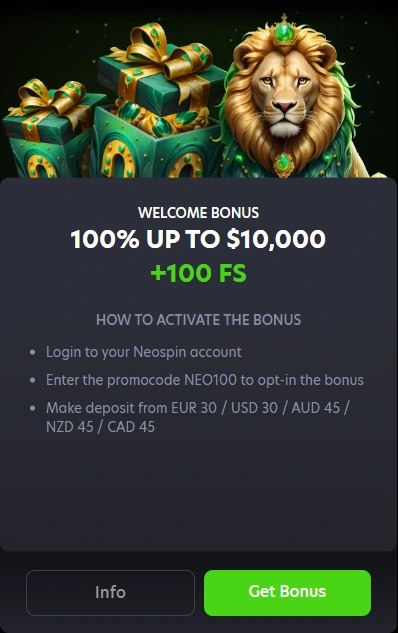 WELCOME BONUS